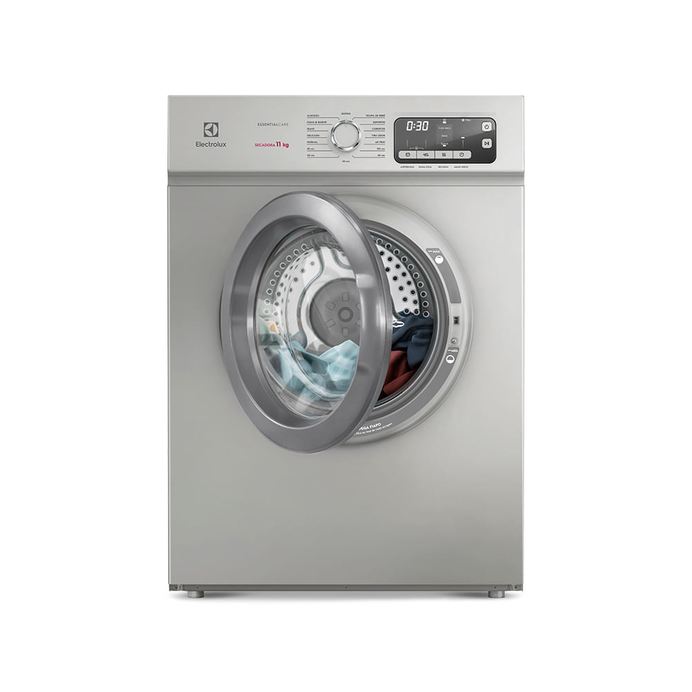 Secadora de Roupas Electrolux 11Kg Cor Inox Essential Care com Função Antirrugas (STH11) 220V