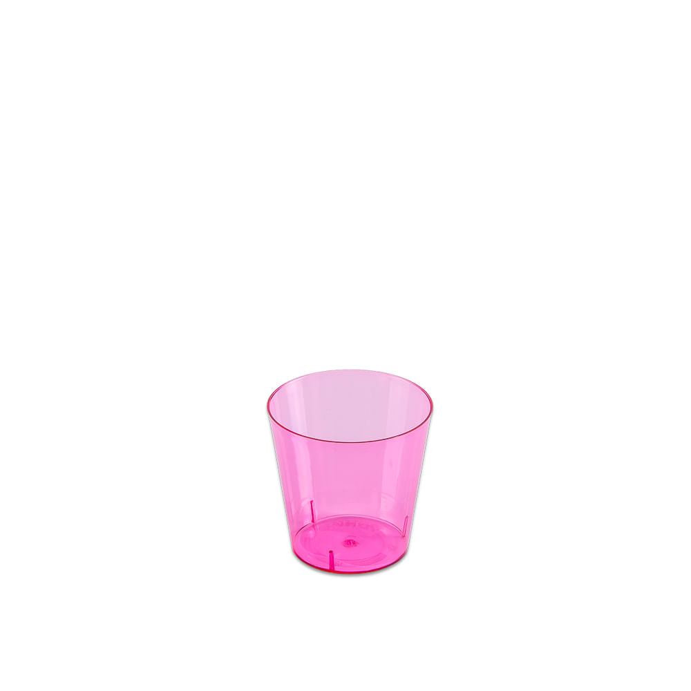 Copo de Acrílico Prafesta Mini 25ml com 10 Unidades Rosa