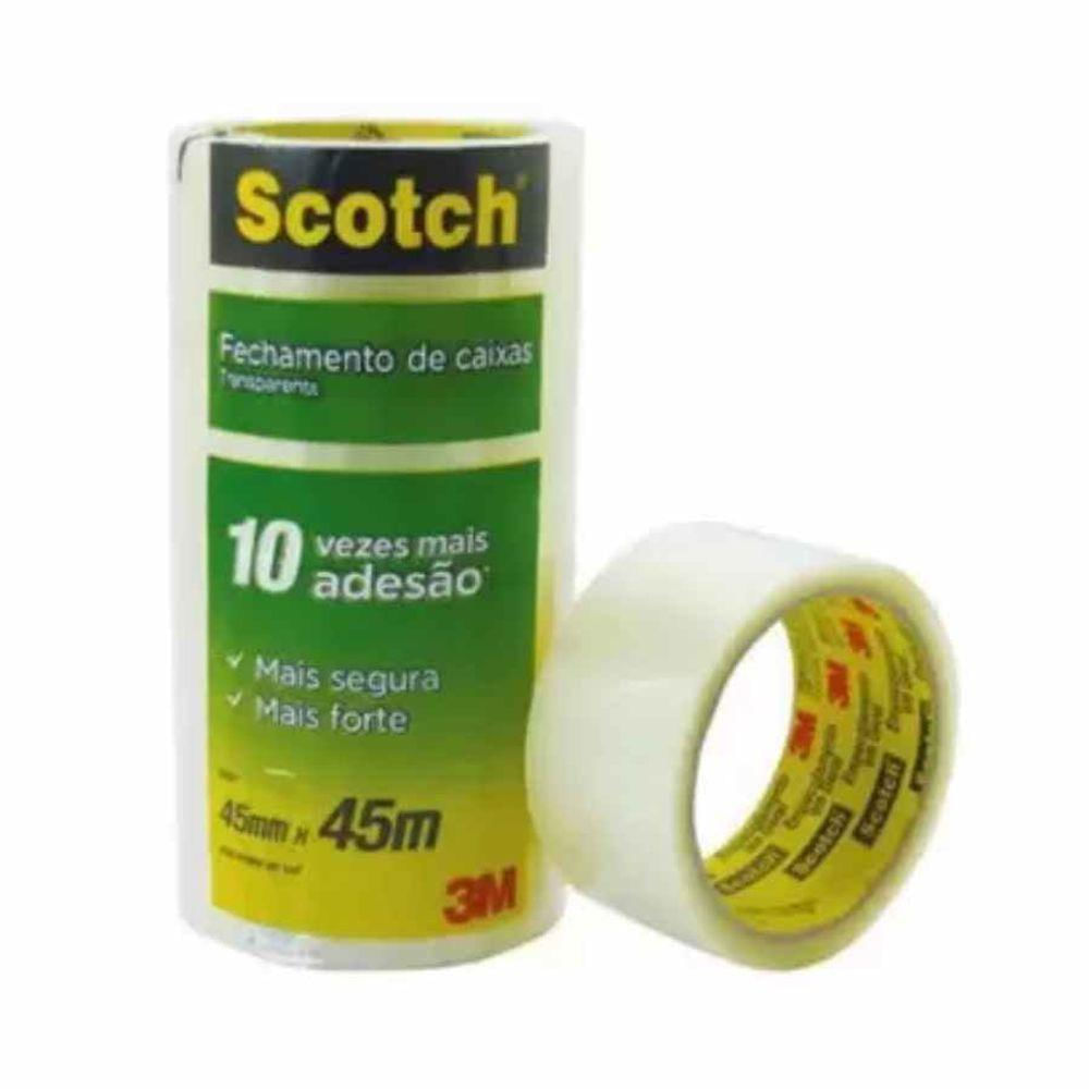 Fita Adesiva 45x45 Transparente Scotch 3m C/4