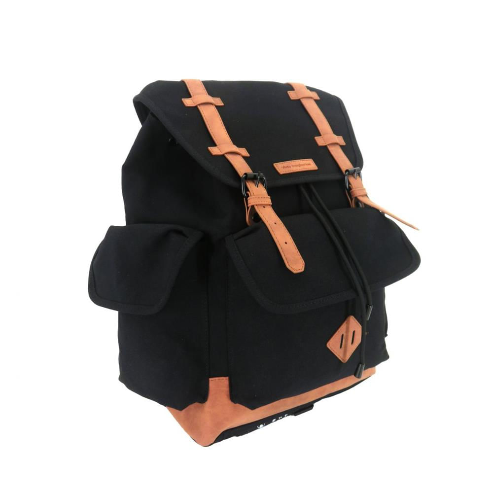 Mochila laptop canvas cargo preta Imaginarium