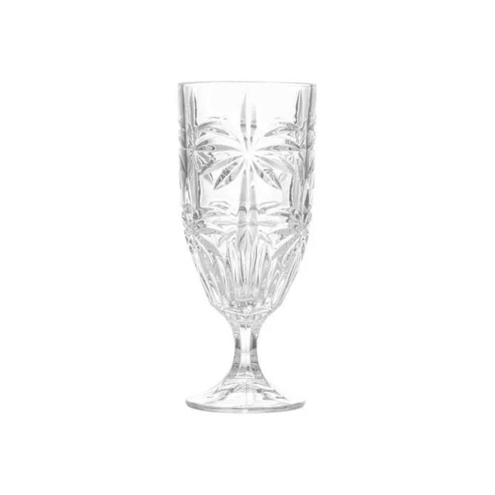 Taça De Cristal Palm Tree Coqueiro Transparente 450ml Wolff