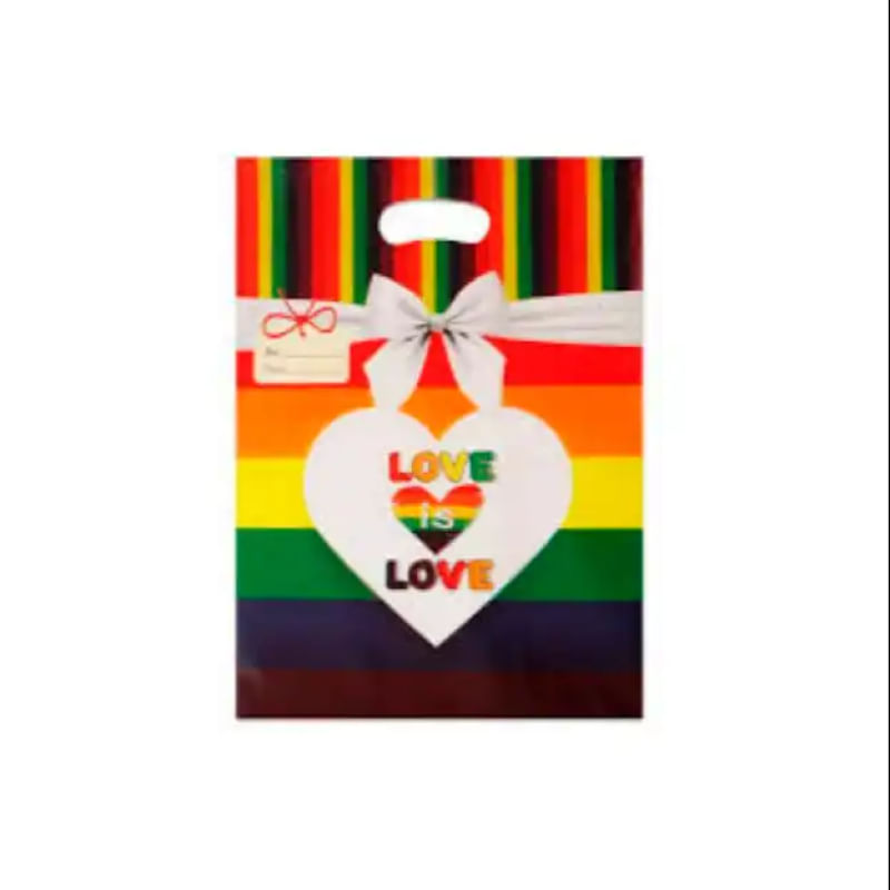 Saco de Presente Arco Iris Love Is  Love 30X40CM Alianca