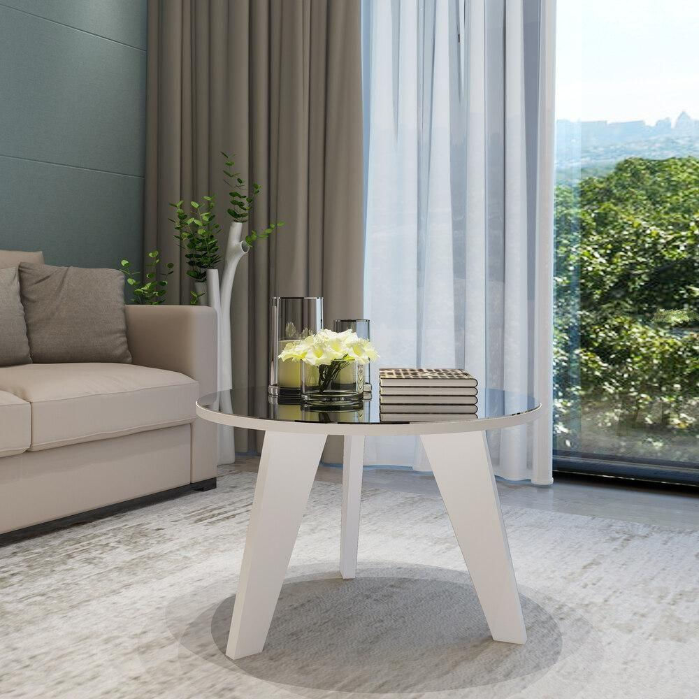 Mesa De Centro + Espelho 59Cm Cr45143 Off White Off White