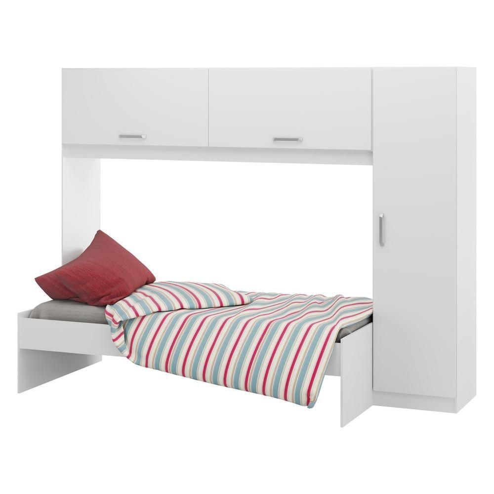 Cama Solteiro Guarda-roupa Colchão 88X188Cm Multimóveis