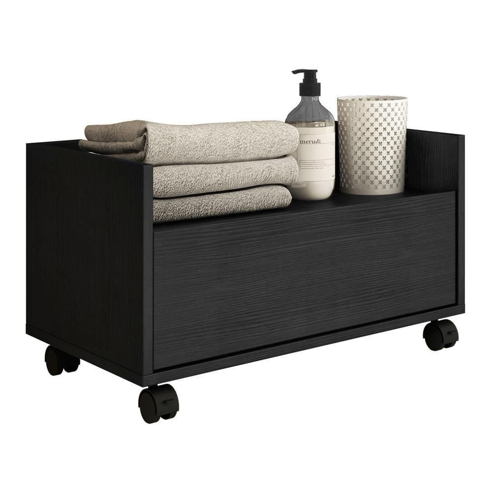 Gabinete Armário Banheiro 80Cm Multimóveis V5002 Preto