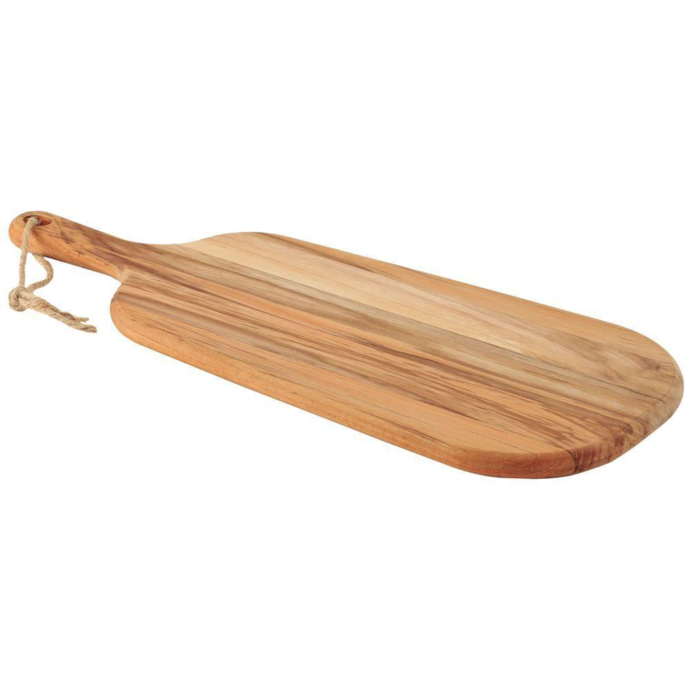 Tábua Para Pão Tramontina Provence Em Madeira Teca Fsc Com Cabo 48x19 Cm