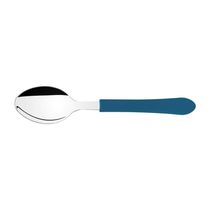 Kit 24 Colher De Mesa Tramontina Leme Inox Azul Oceano