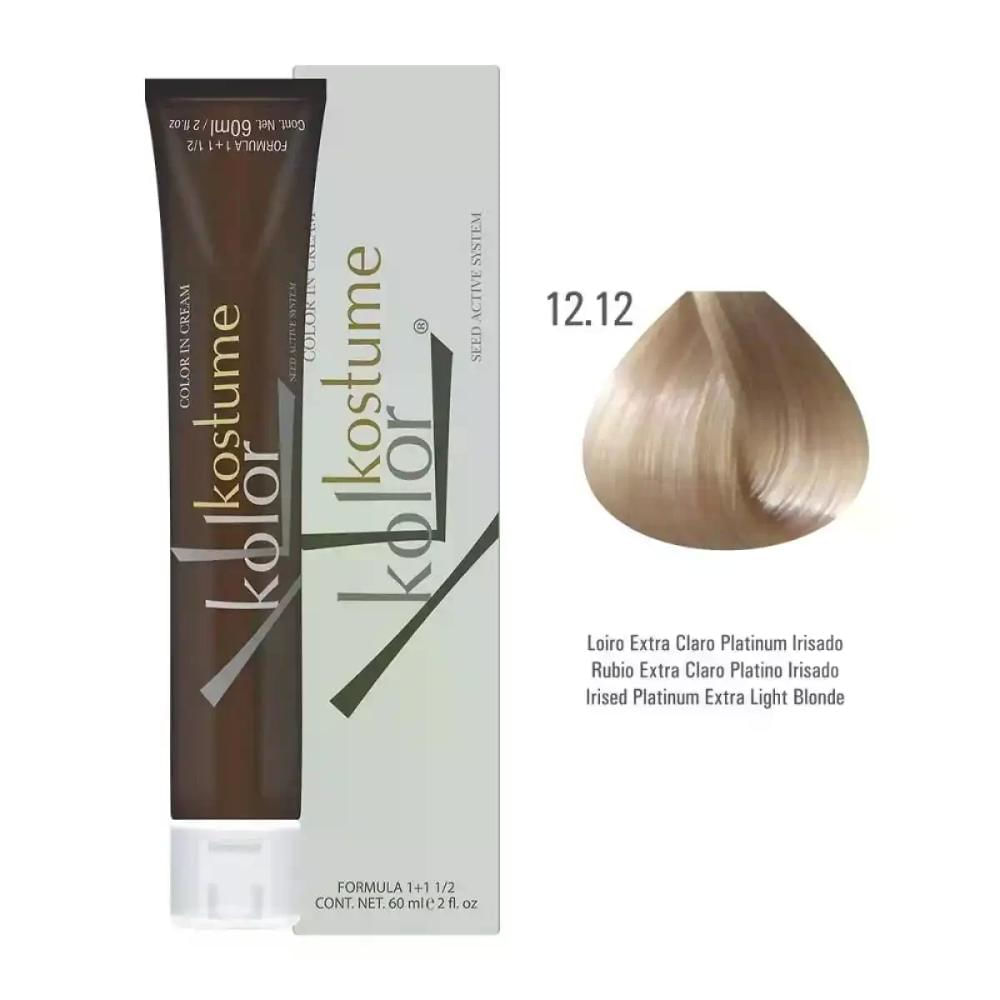Coloração 12.12 Loiro Extremo Claro Kostume Kolor 60Ml