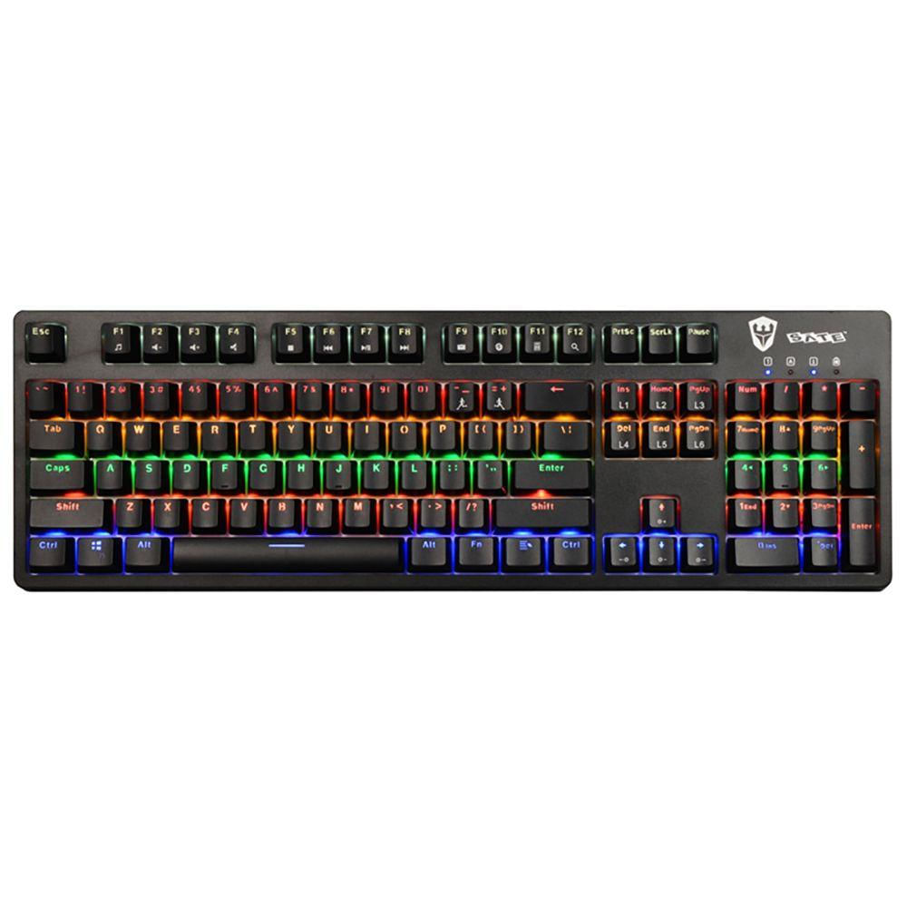 Teclado Mecânico Gamer Sate K6 Switch Blue RGB USB