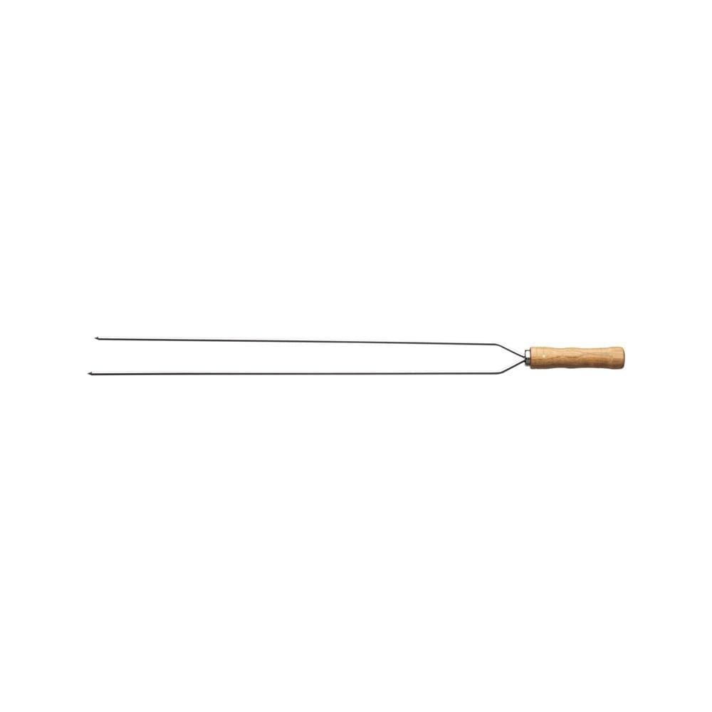 Espeto Duplo Para Churrasco Com Lâmina Inox 75 Cm