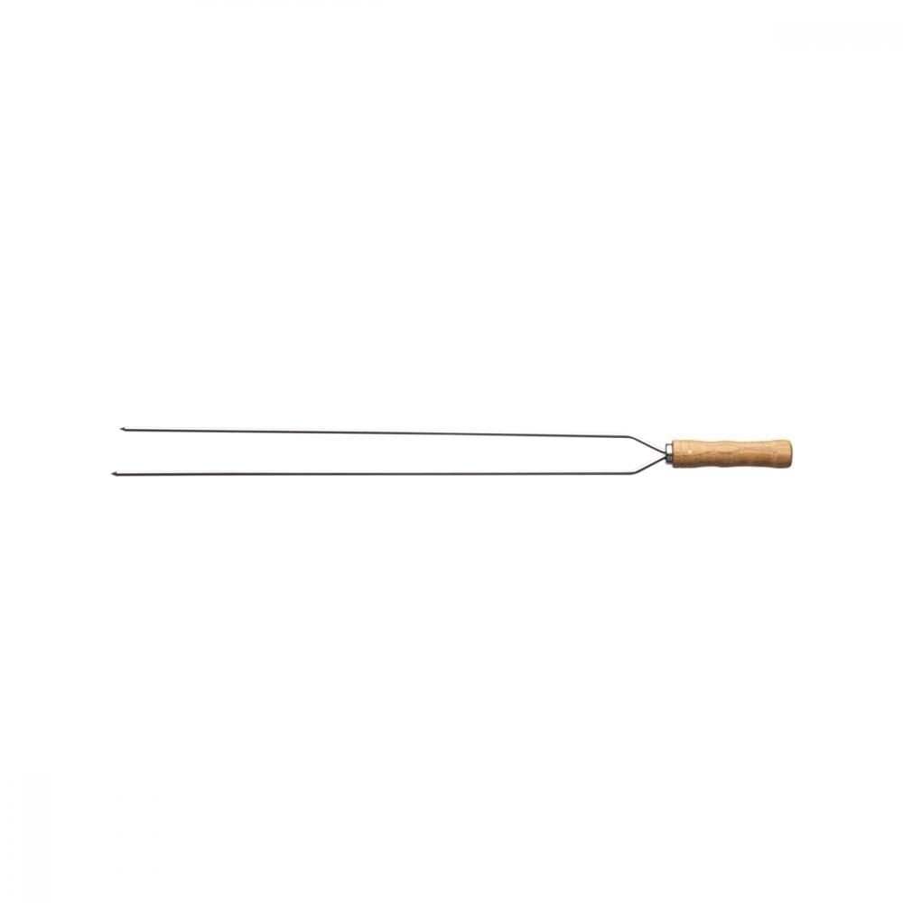 Espeto Duplo Para Churrasco Com Lâmina Inox 75 Cm