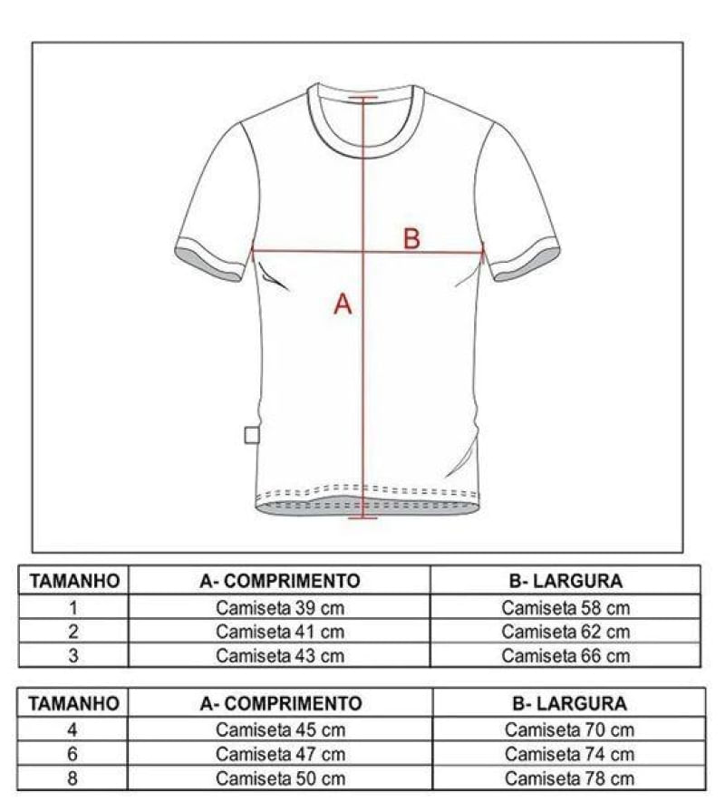 Camisa Infantil Internacional Mascote Oficial Tam 6