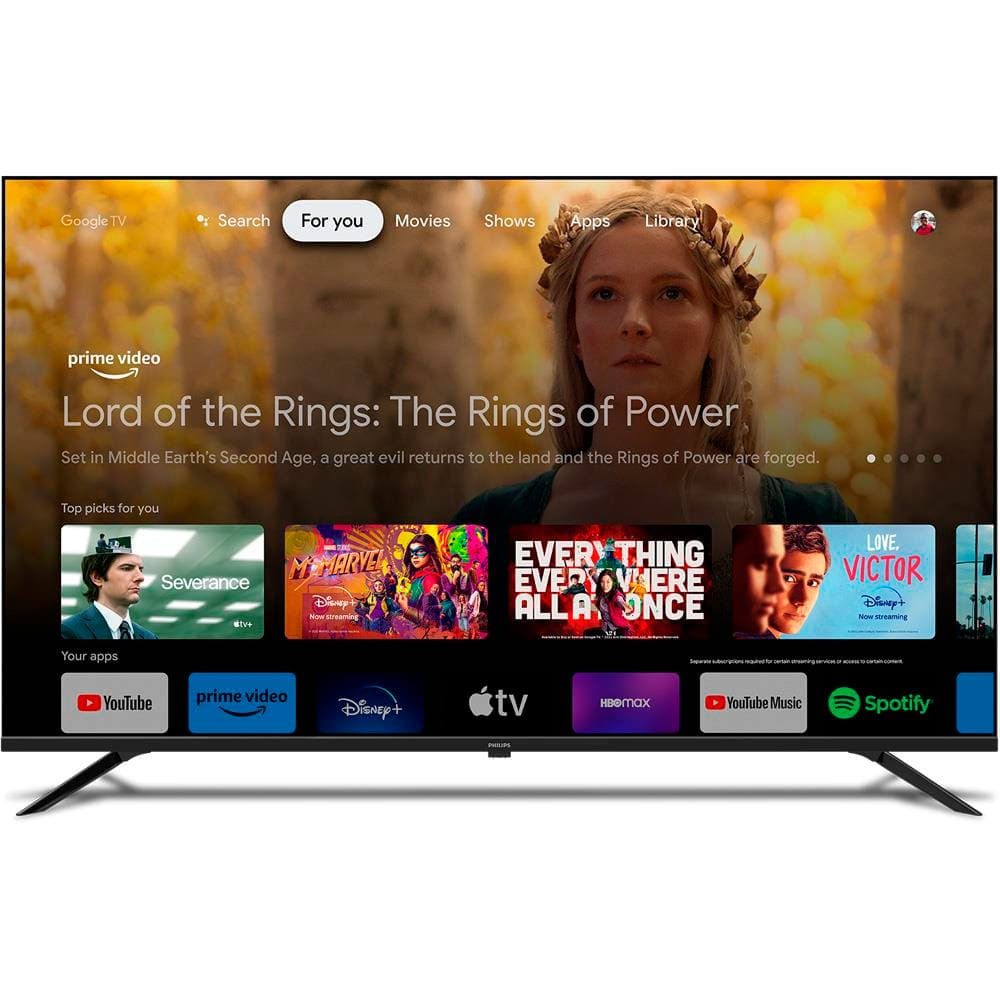 Smart TV LED 50 Ultra HD 4K Philips 50PUG7019 com Google TV, Comando de Voz, Wi-Fi, Entradas HDMI e USB Preto / Bivolt