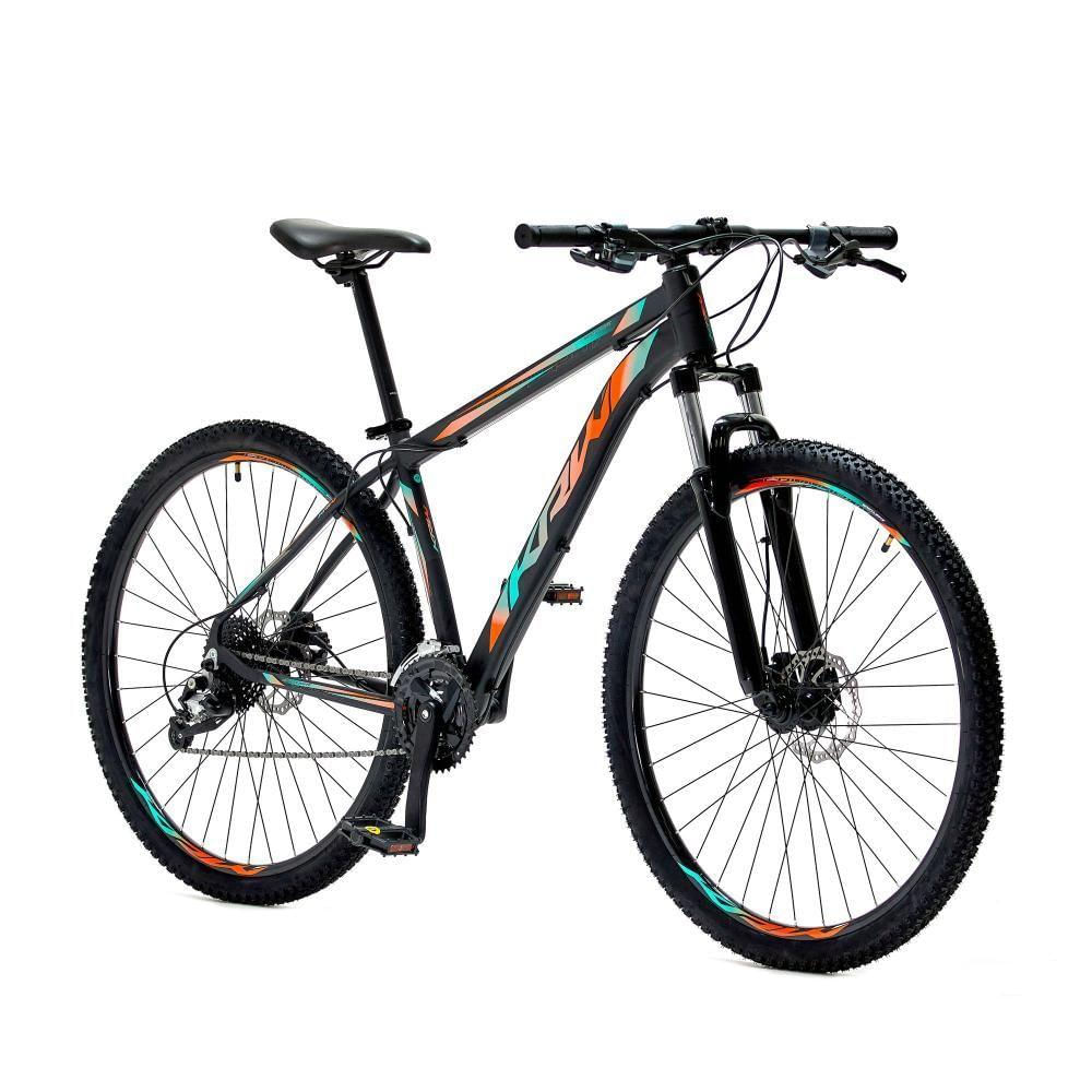 Bicicleta Aro29 Krw Alumínio Shimano 24v Freio Hidráulico S5 19 Preto-Azul E Laranja