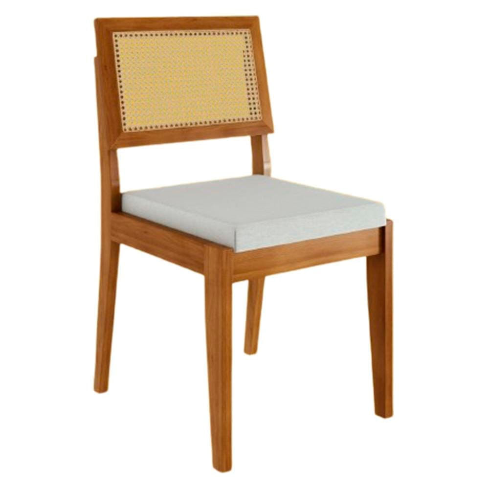 Mesa de Jantar Nesher Rainha com 4 Cadeiras Off White