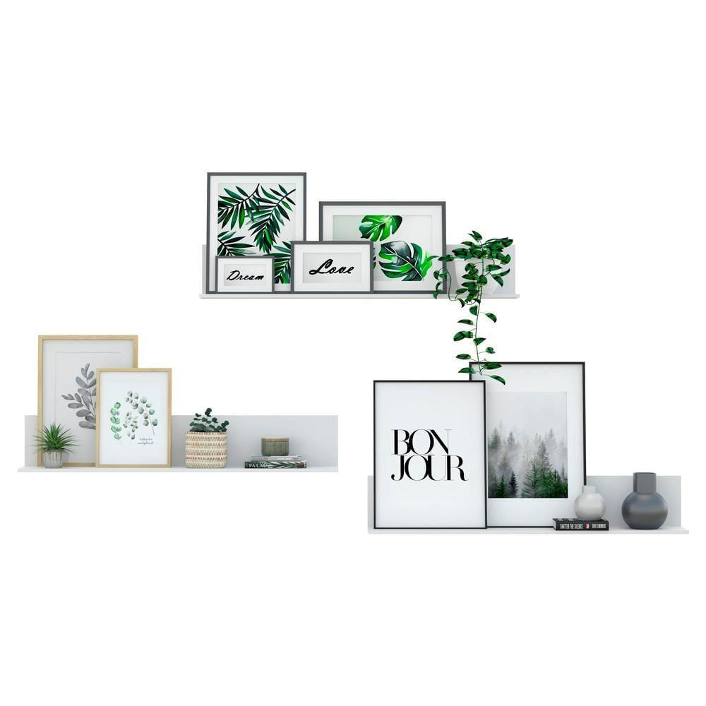 Kit 3 Prateleiras Nichos Decorativos Multimóveis Branco