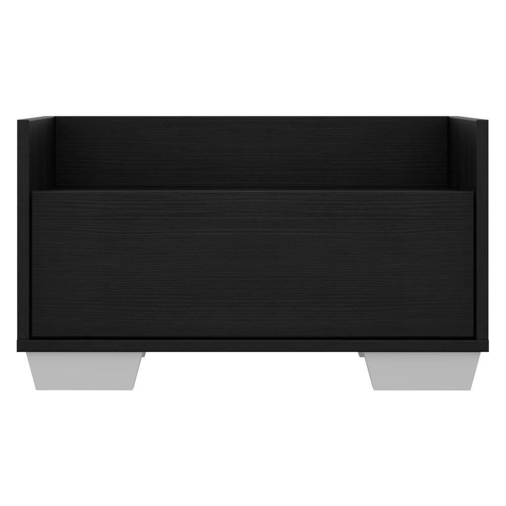 Mesa De Cabeceira 60Cm Multimóveis V3628 Preto/Branco