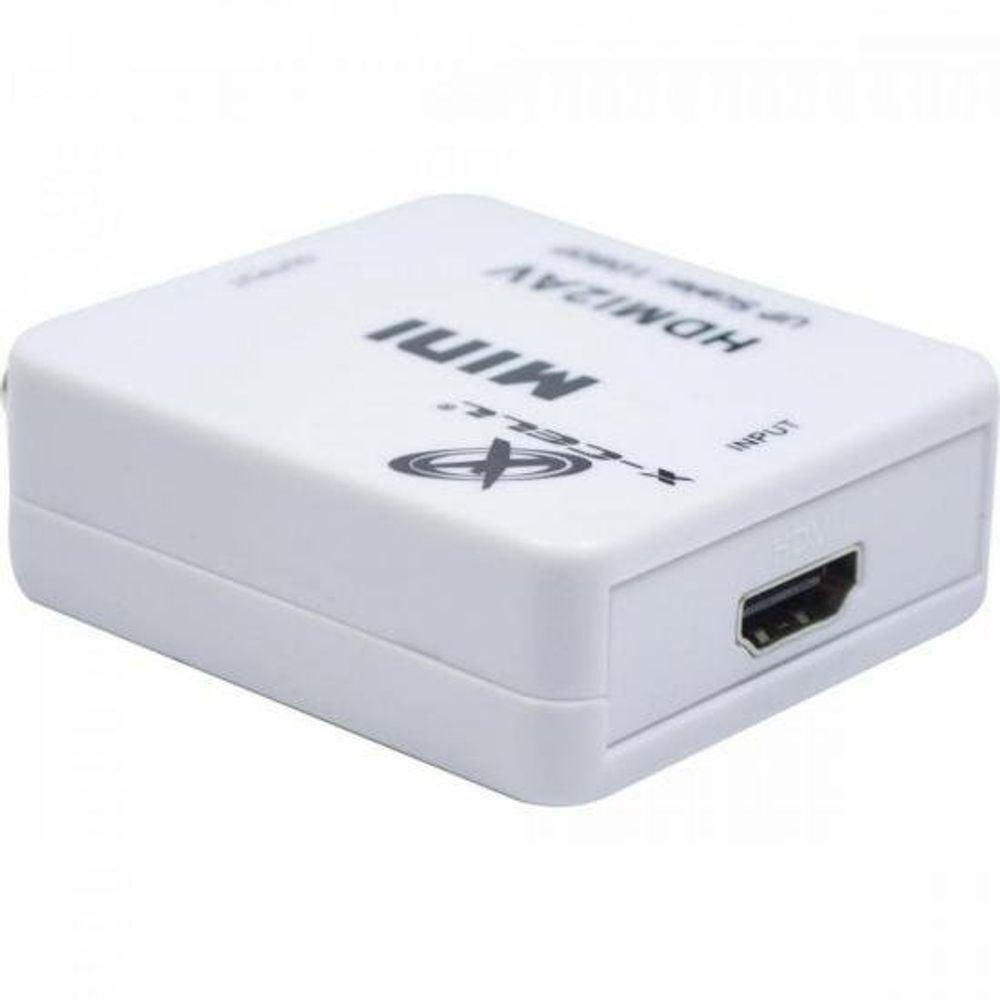 Mini Conversor Hdmi X Av Xc-mc-01 Branco Flex