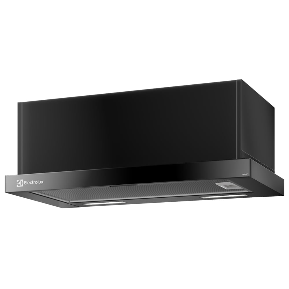 Depurador de Ar Electrolux 60cm Retrátil Preto Efficient com Luz de Led (DE6RP) 220V