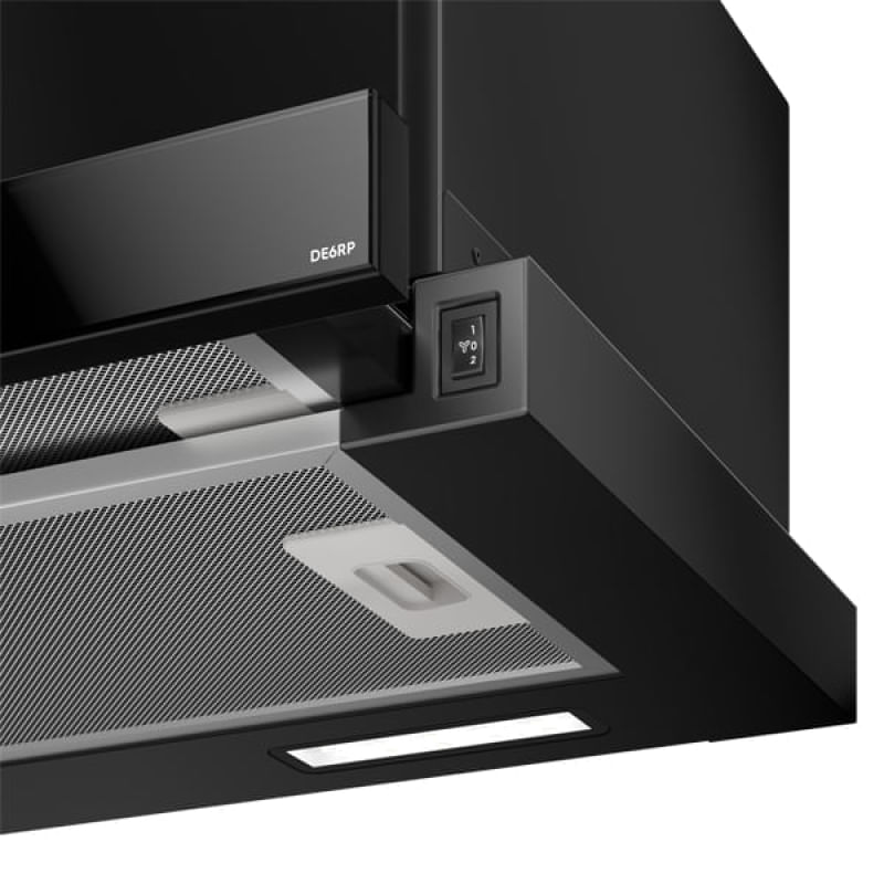 Depurador de Ar Electrolux 60cm Retrátil Preto Efficient com Luz de Led (DE6RP) 220V
