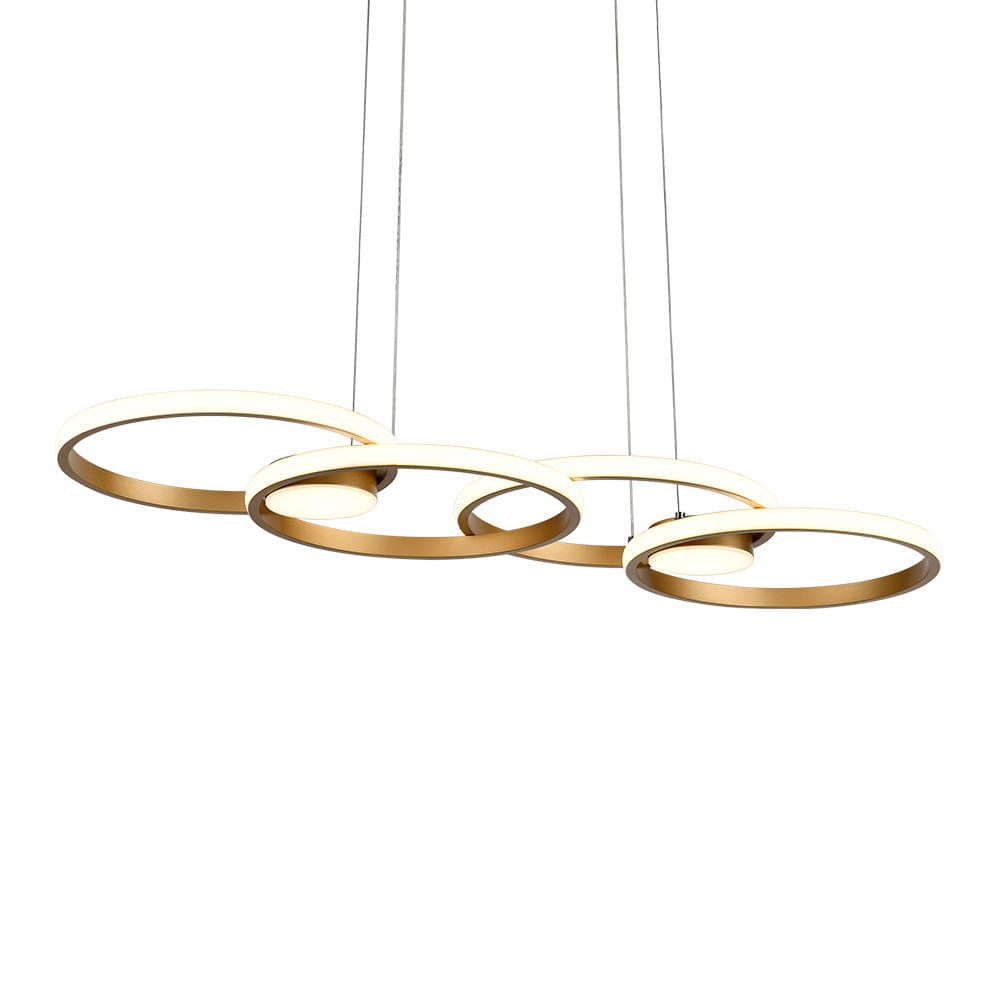 Lustre Pendente Nitrolux LP-020A Dourado Led Bivolt