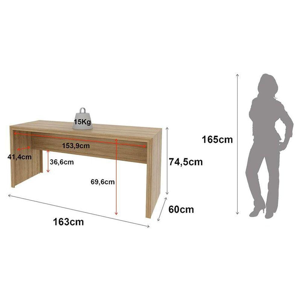 Mesa Para Escritório Me4109 Amêndoa - Tecnomobili