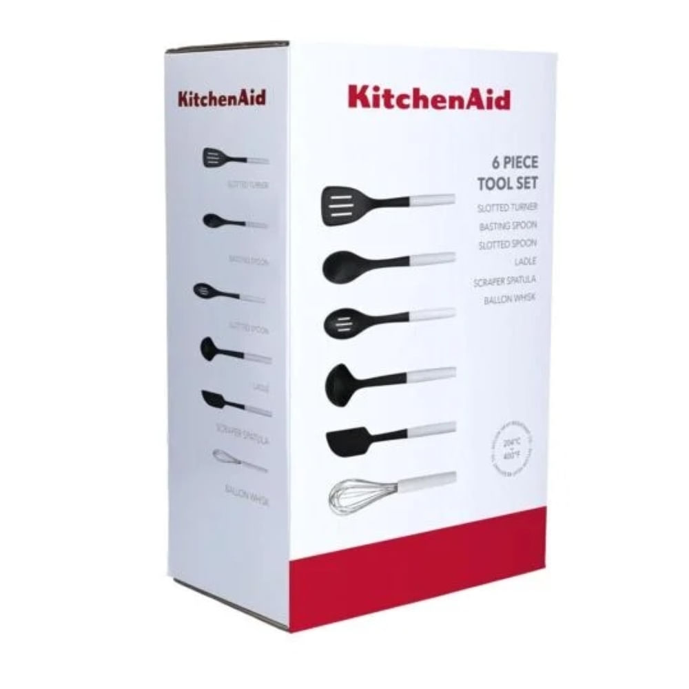 CONJUNTO KITCHENAID 6 UTENSILIOS PARA COZINHA BRANCO KQG469BXWHG