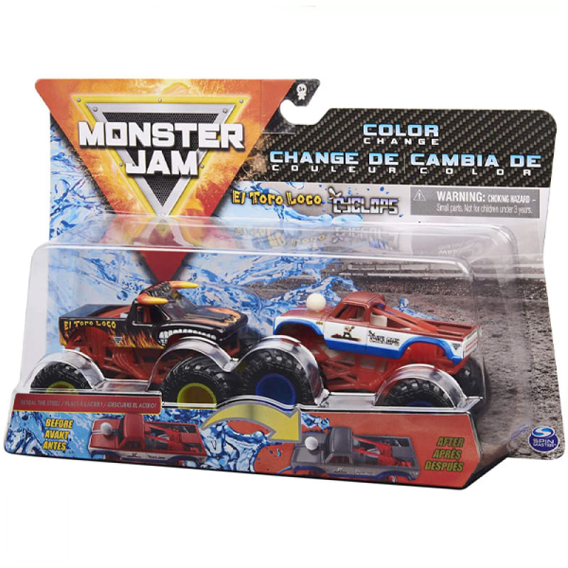 Monster Jam 1:64 2 Carros El Toro Loco VS Cyclops - Sunny