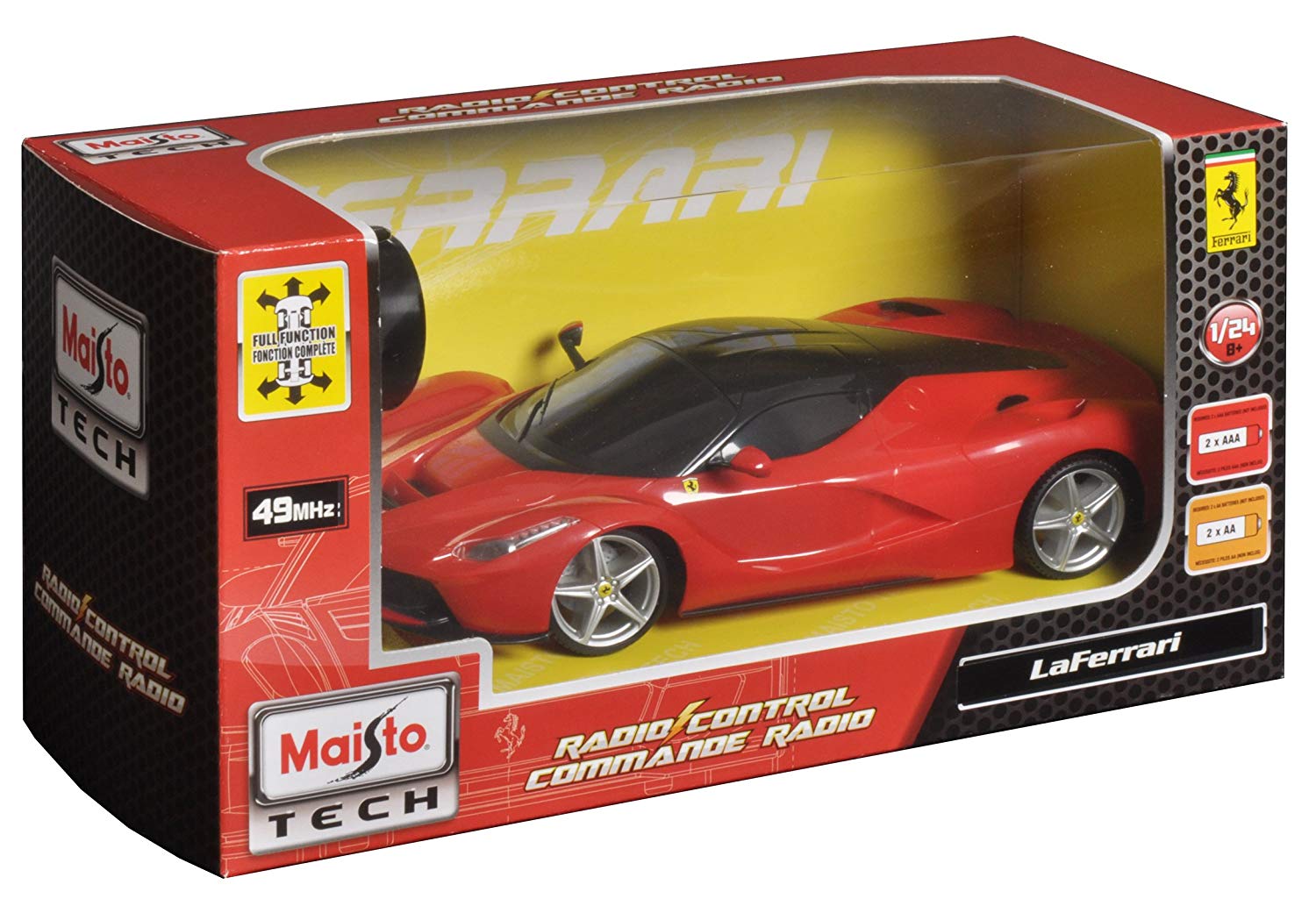 Carro - Controle Remoto - Ferrari Laferrari - 1:24 - Maisto Tech R/C ...