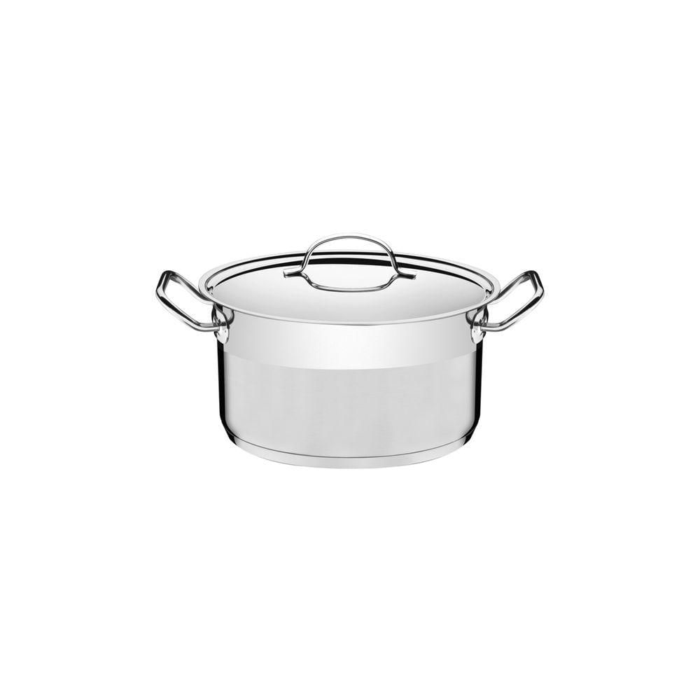 Caçarola Tramontina Professional Funda Em Aço Inox Fundo Triplo Com Tampa Plana 16 Cm 1,8 L