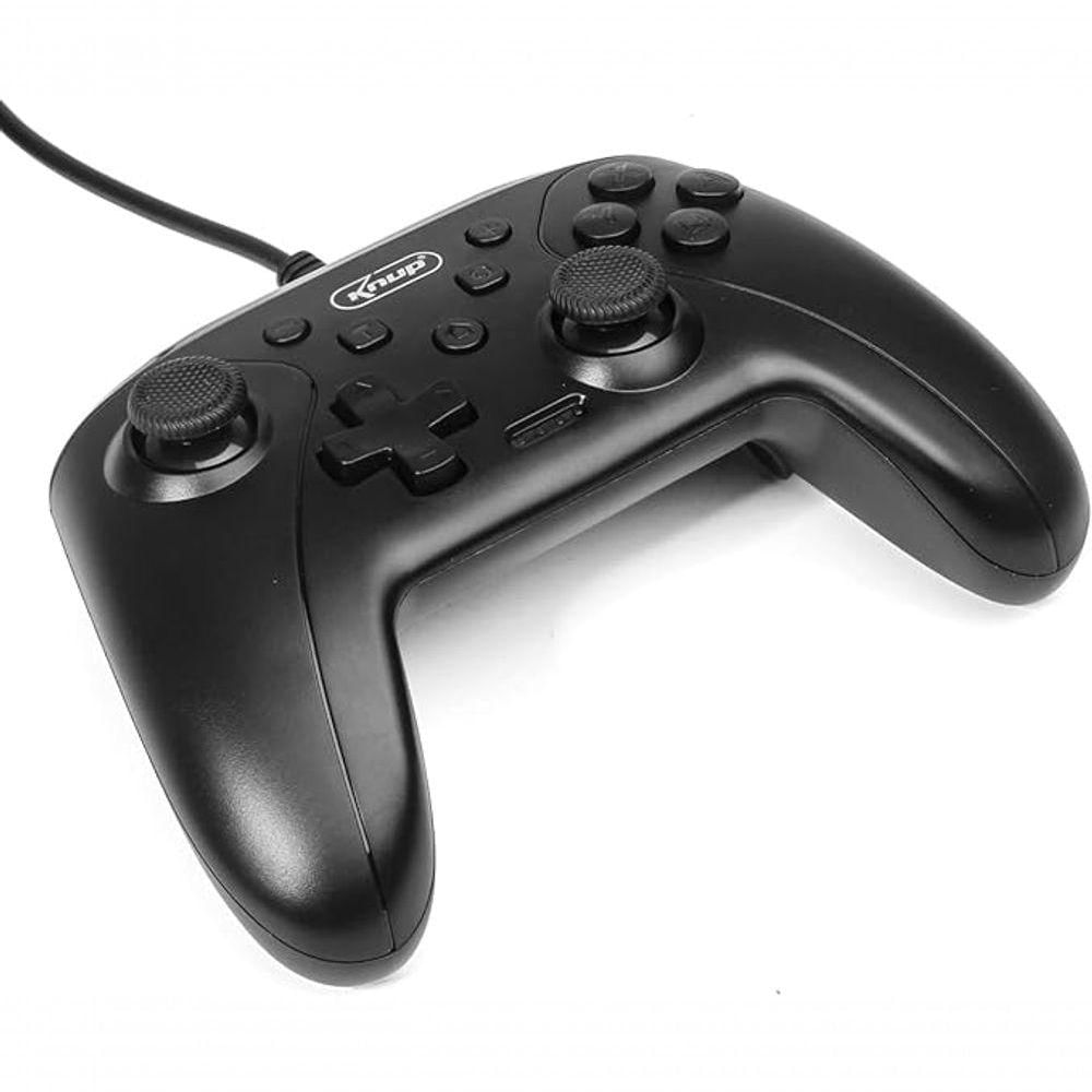Controle Joystick Knup Kp-cn700 Compatível Com Pc Nintendo Switch Ps3 Android Com Fio Usb
