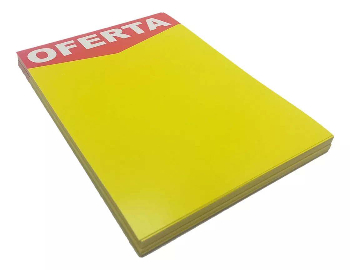 Placa De Oferta Preço Comércio C/ 100 Un Tamanho 45x65 CM