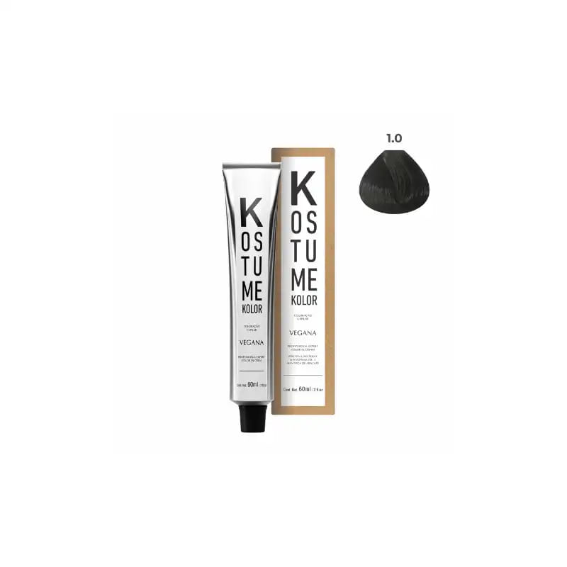 Coloração Vegana 1.0 Preto Kostume 60ML