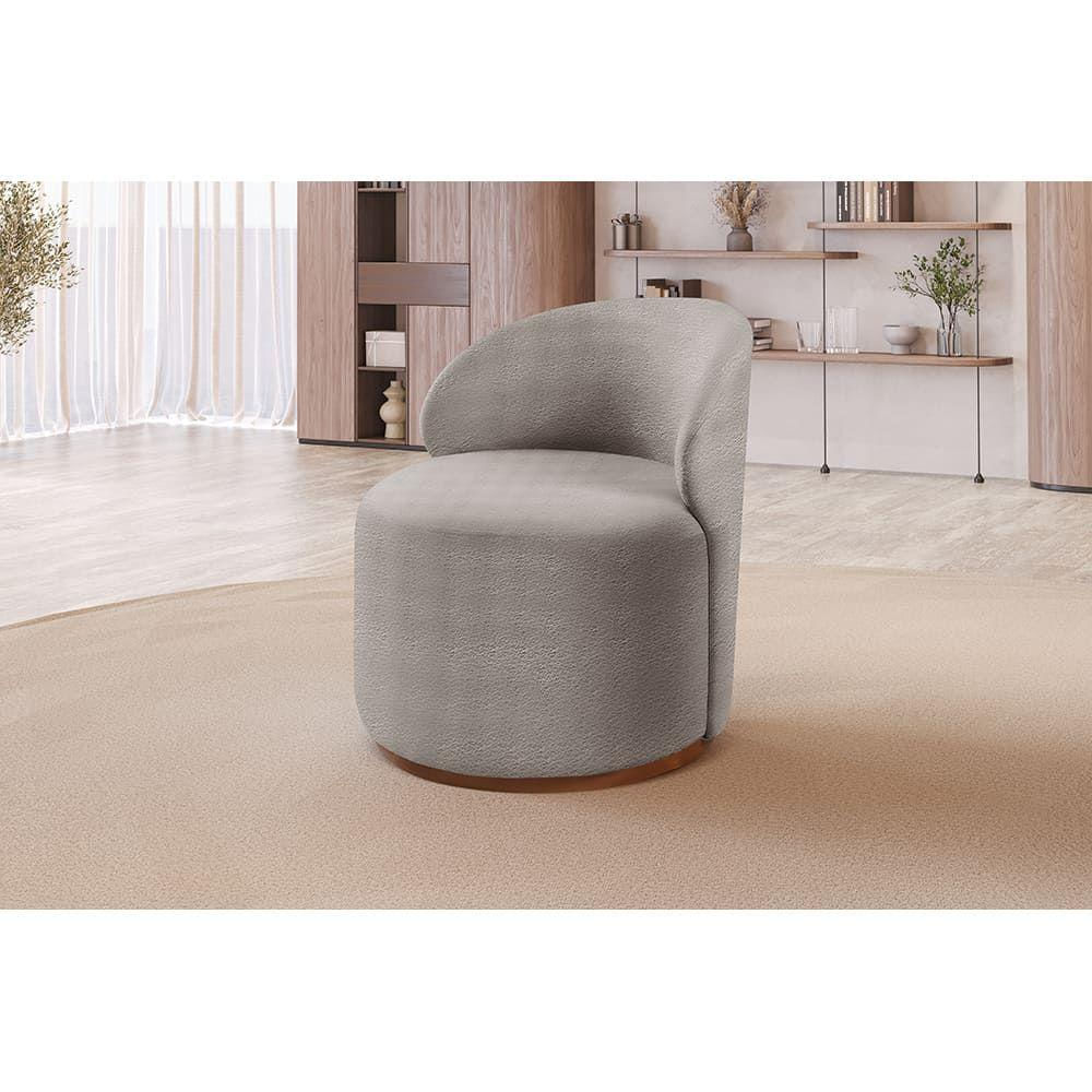 Poltrona Moderna Brenda boucle Cinza 401