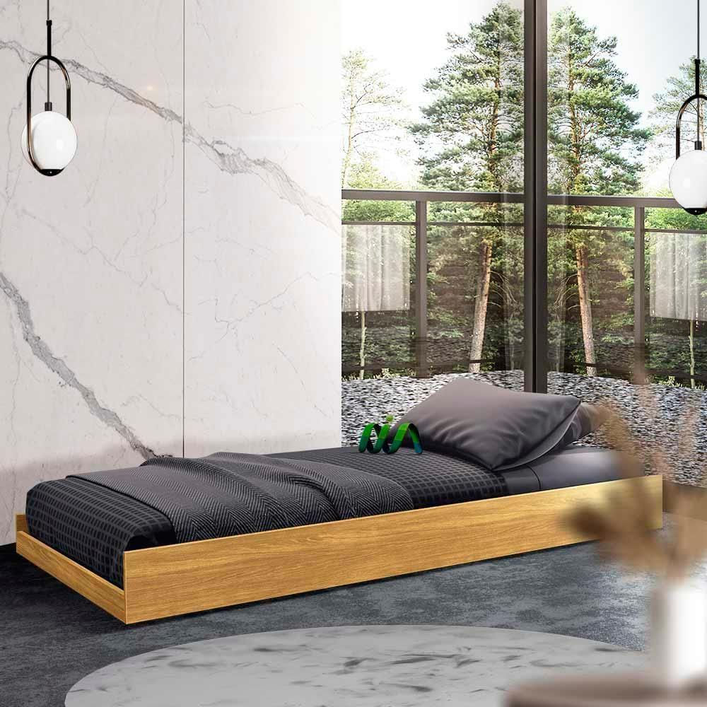 Cama Com Rodinhas Solteiro Cinamomo Gérbera Jm Móveis