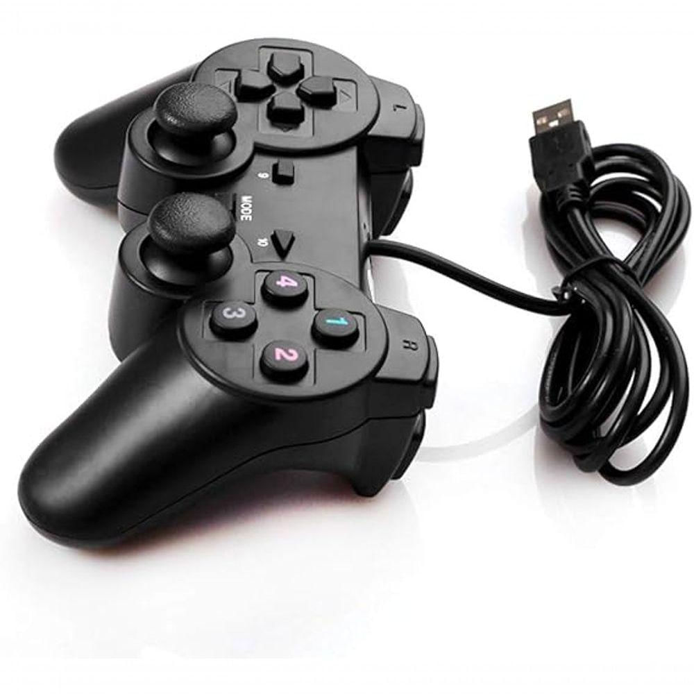 Controle Joystick Dualshock Para Pc Games Usb Entrada Usb