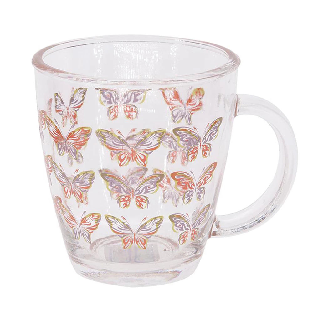 Caneca Cazza Decor em Vidro 345ml - Item Sortido