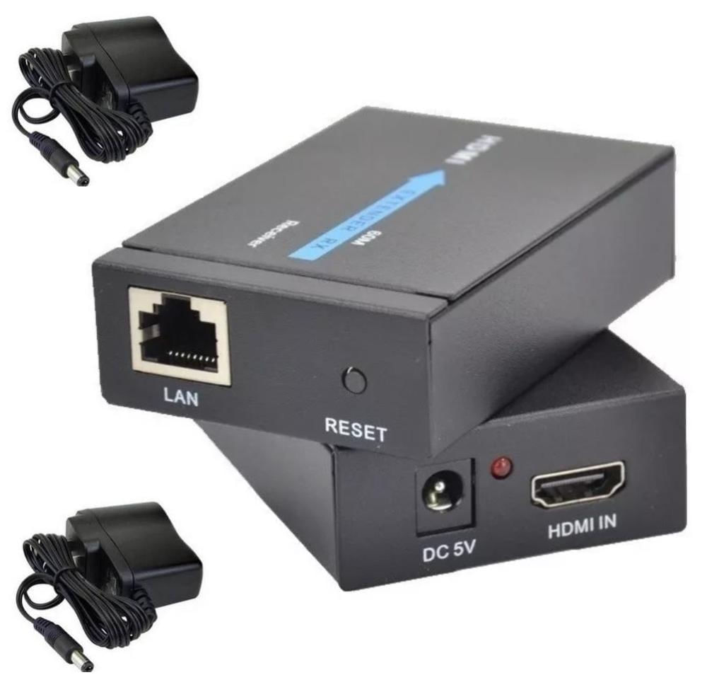 Extensor Hdmi Cat5E Cat6 Hdmi 1080p 60 Metros De Alcance Fontes Bivolt