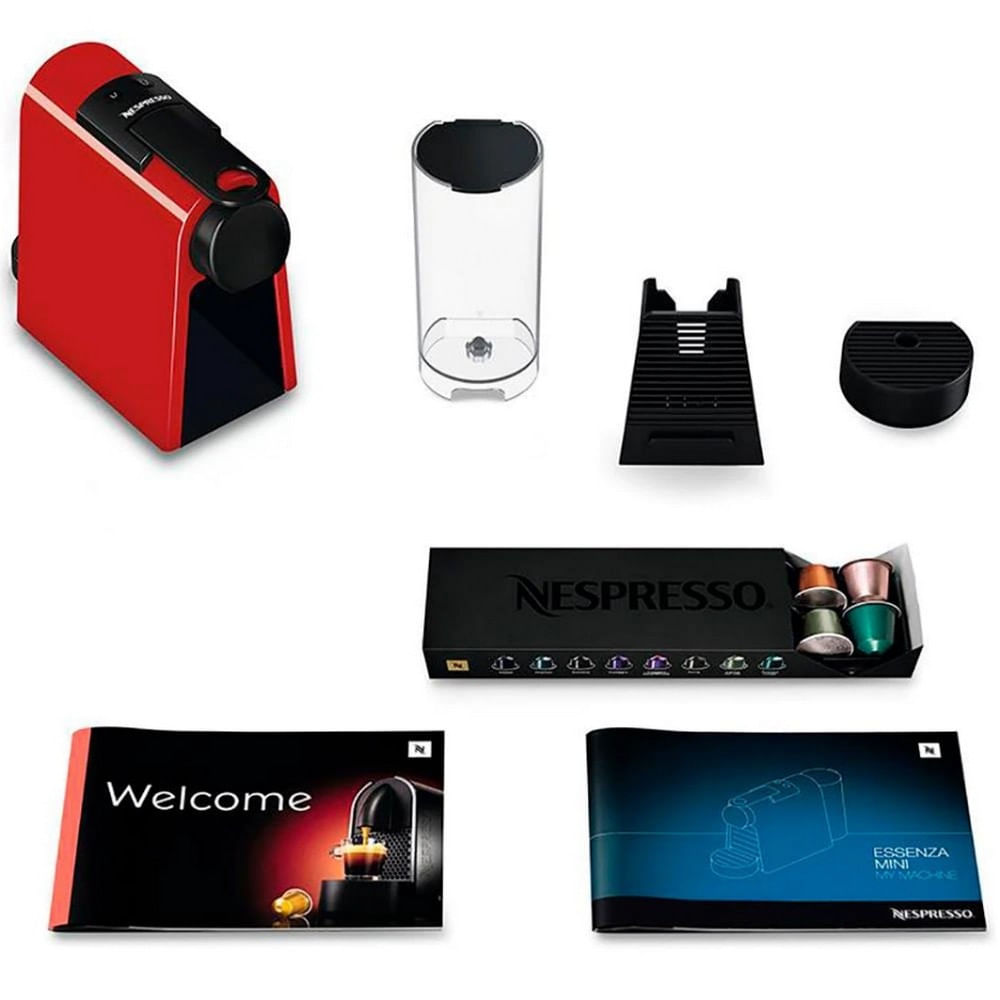 Máquina de Café Nespresso Essenza Mini D30 com Kit Boas Vindas Vermelho / 110V