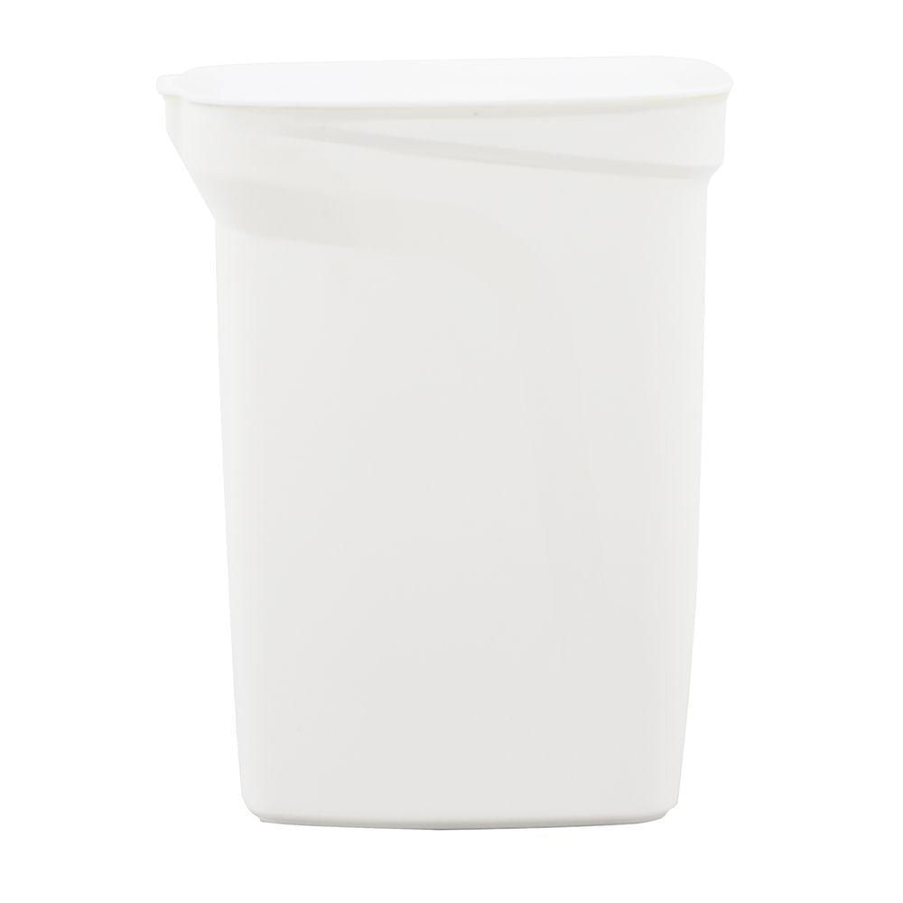 Lixeira Tramontina Compact 10l Em Polipropileno Branco Com Haste Em Aço Galvanizado