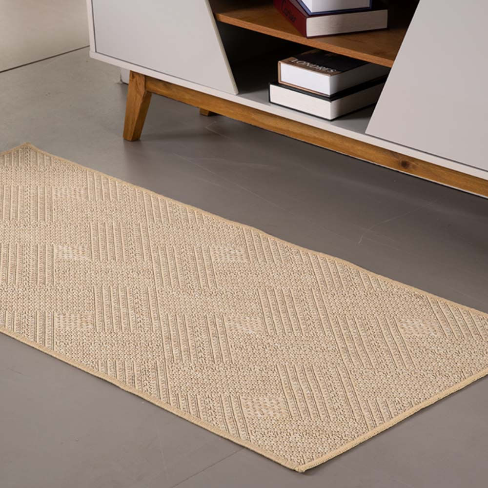 Tapete Passadeira Sisal 3,00m x 66cm Base Antiderrapante Para Corredor Cozinha Quarto Sala - Clean