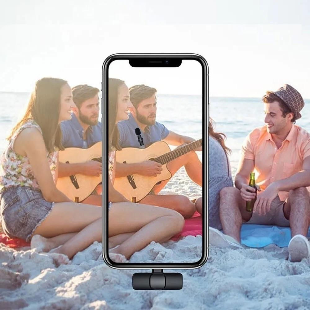 Microfone Lapela Sem Fio Compatível Android Galaxy Usb-C Type C