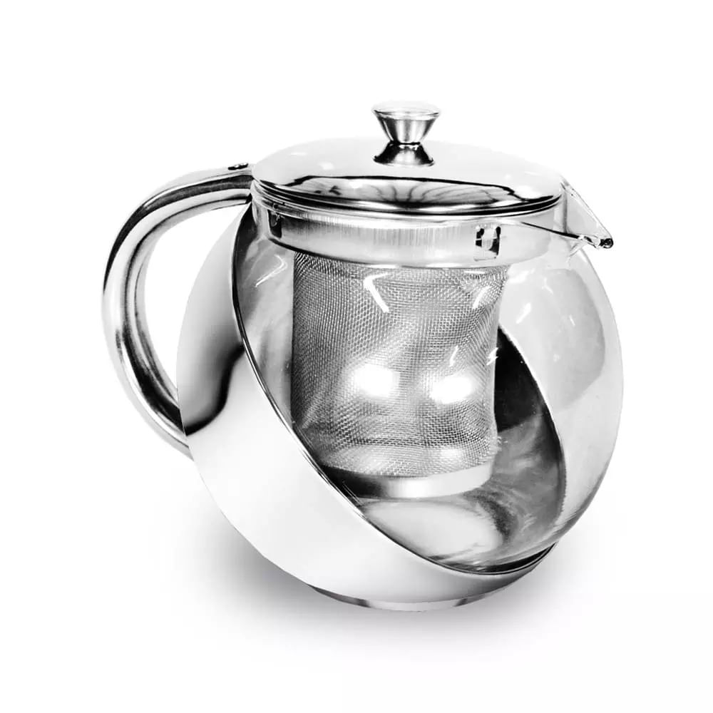 Bule de Chá Kehome em Vidro e Aço Inox com Infusor 700ml