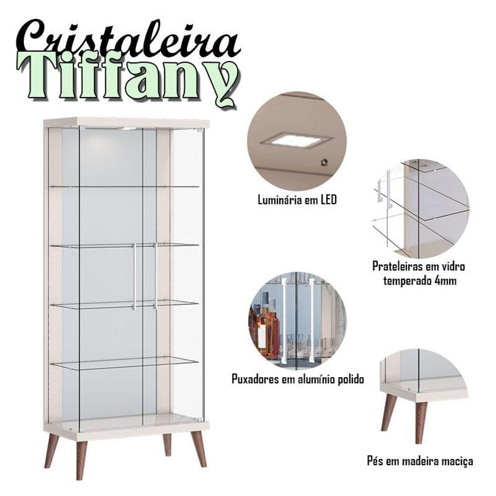 Cristaleira Ambiente Tifanny Off White - Imcal