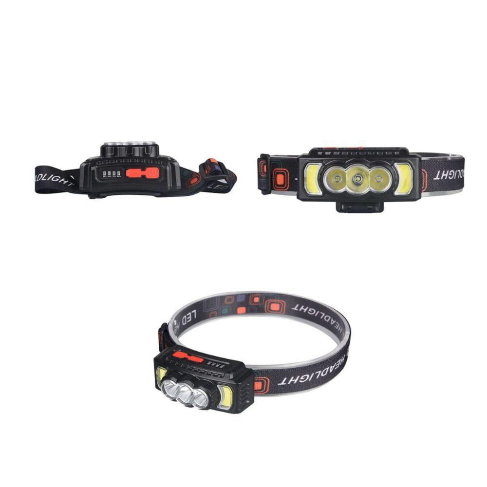 Lanterna Cabeça Recarregável Capacete Led Resistente A água Para Ciclista Caminhoneiro Camping