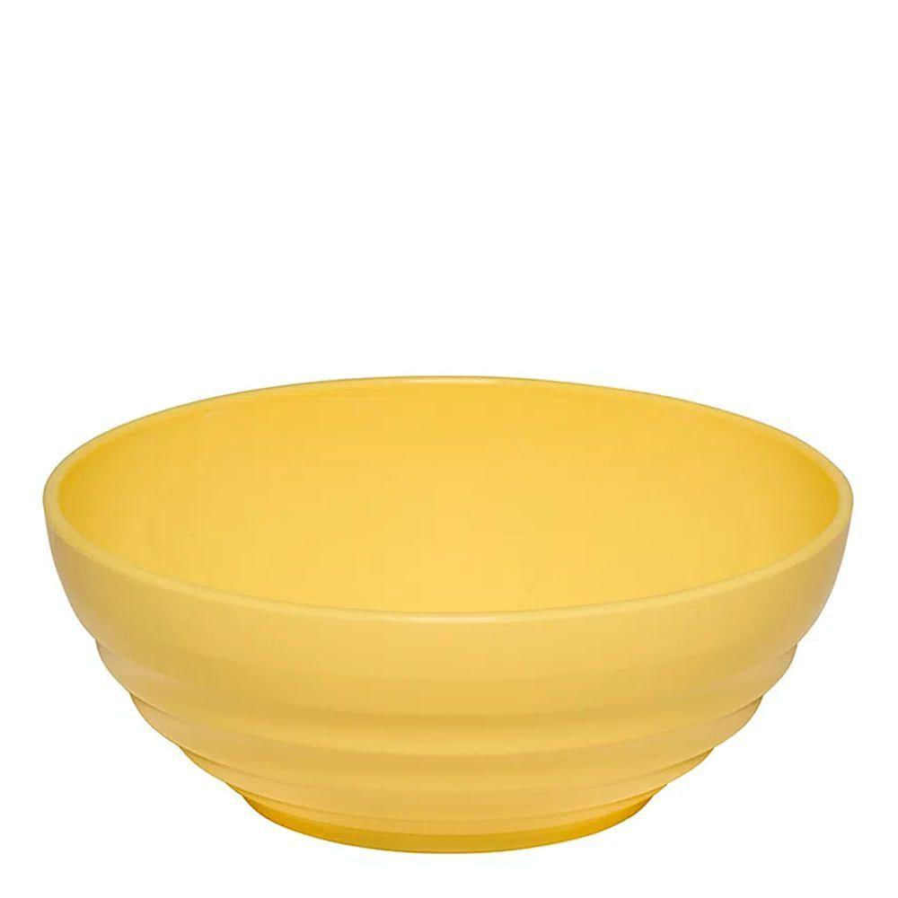 Bowl Oriental Redonda 1,2l Amarela Clara Em Polipropileno Linha Tendência Vem