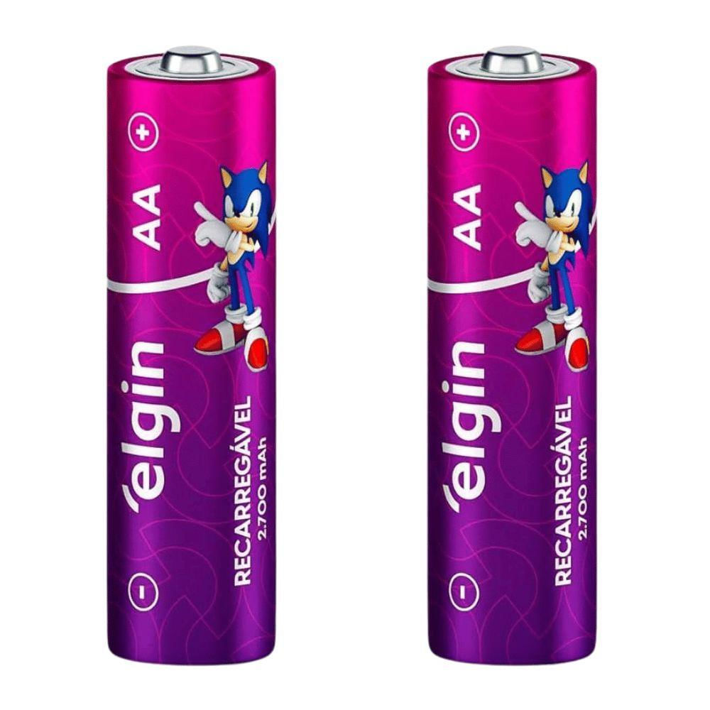 Pilha Recarregavel Elgin Aa 2700mah Blister Com 2