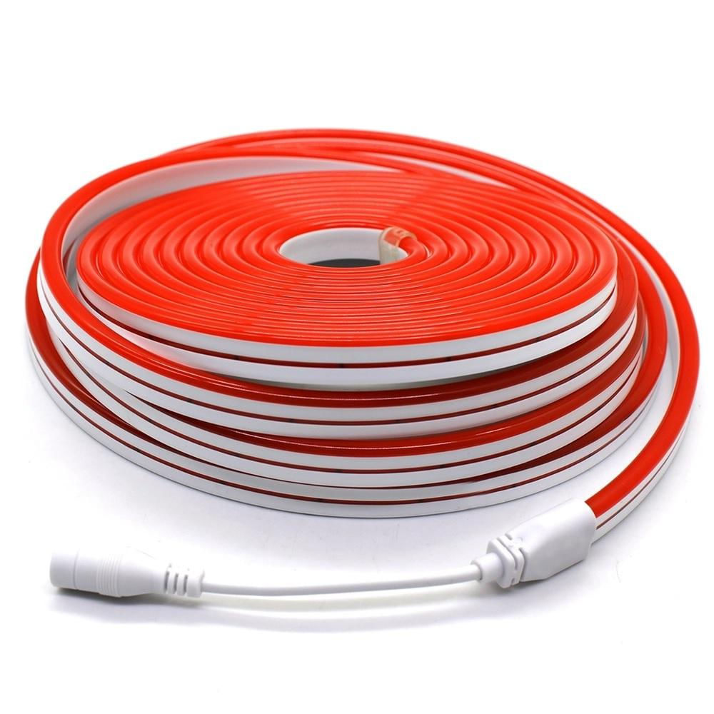 Fita Led Mangueira Neon 5 Mts Iluminação Flexível Corte 2.5 Cm - Vermelho