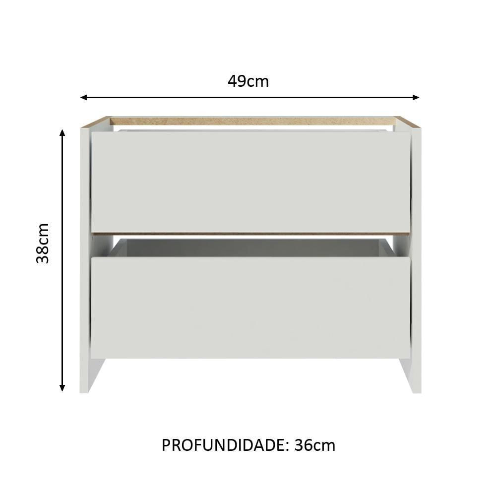 Gaveteiro com 2 Gavetas para Guarda-roupa Madesa