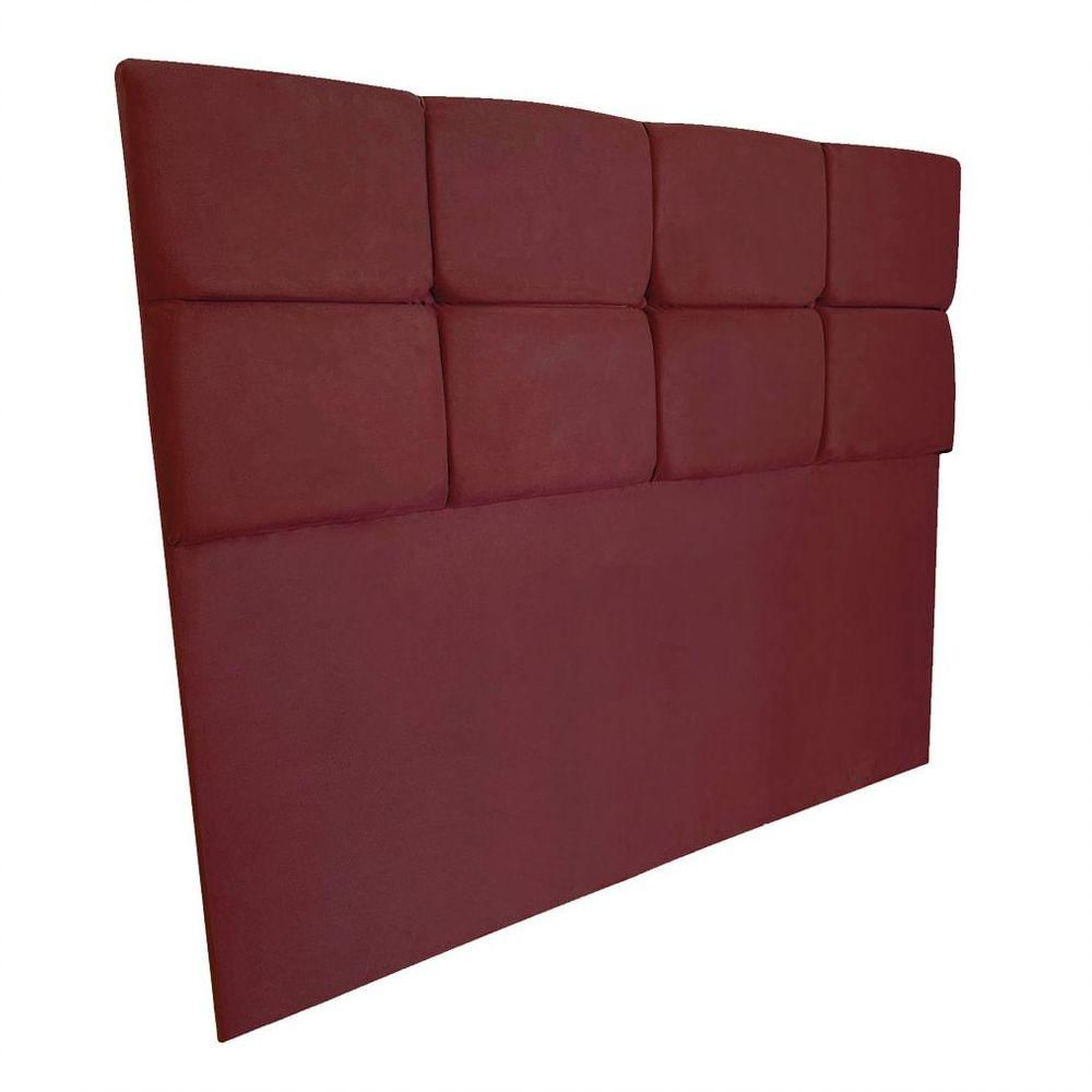 Cabeceira Casal 1,40m Nina Suede Marsala - Pallazio